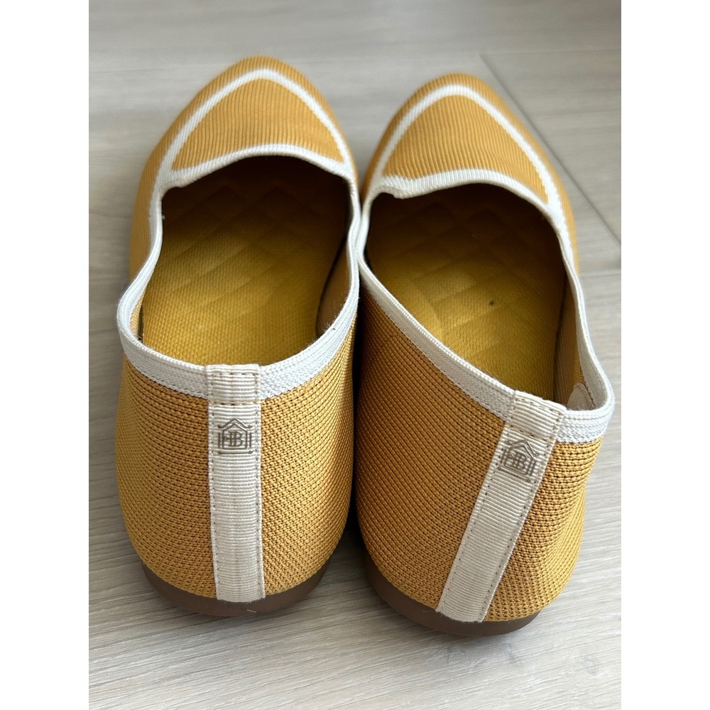 Birdies Mustard Yellow slip on flats 9 Comfort Pointed toe blackbird balletcore - Picture 4 of 10